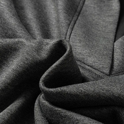 Medium Grey Collared V Neck Pullover Sweatshirt Sweatpants Set
