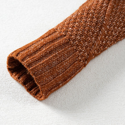 Cable Knit Drop Shoulder Sweater Dress