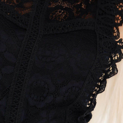 Black Lace Dress with Tulle Skirt and Gold Belt – Greta