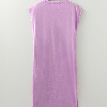 Carrot Pocketed T-shirt Long Dress