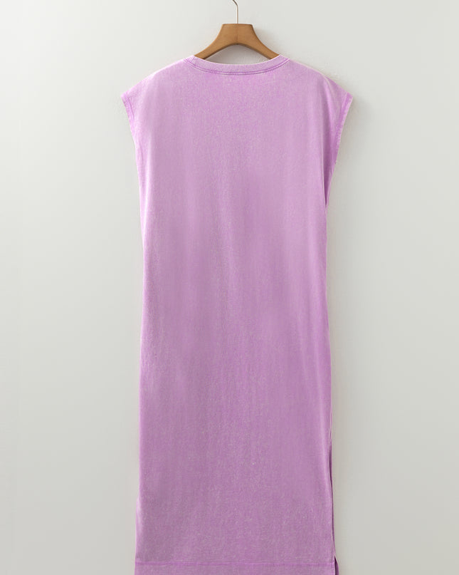Carrot Pocketed T-shirt Long Dress