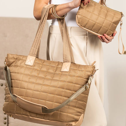 2-Piece Tote Bag and Clutch Set