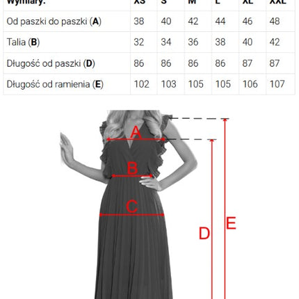 425-15 MATILDE Flared midi dress with a wrap neckline and short sleeves - burgundy with polka dots