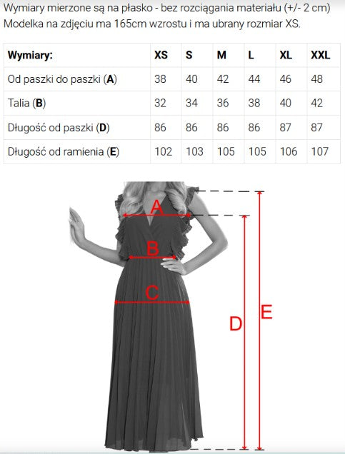 425-15 MATILDE Flared midi dress with a wrap neckline and short sleeves - burgundy with polka dots