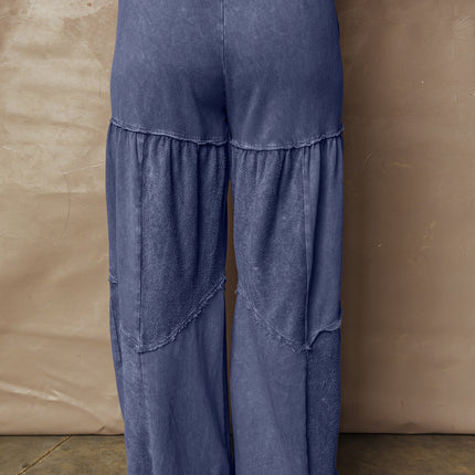 Ashleigh Blue Careys Tiered Wide Leg Patchwork Drawstring Pants