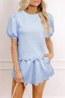 Beau Blue / S / 50%Polyester+45%Viscose+5%Elastane
