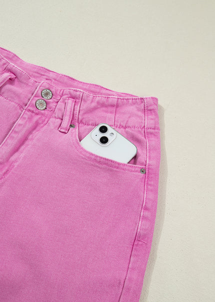 Mist 2-Button High Waist Flared Bottom Jeans
