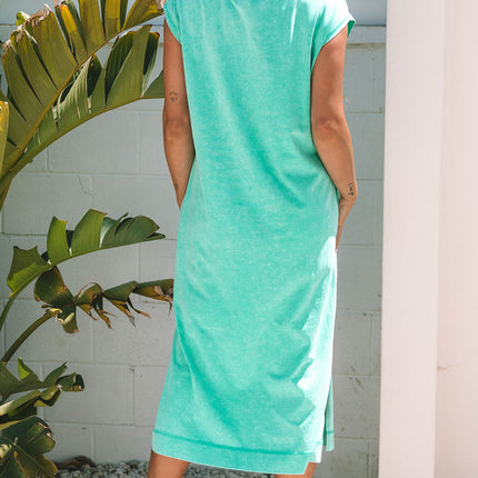 Carrot Pocketed T-shirt Long Dress