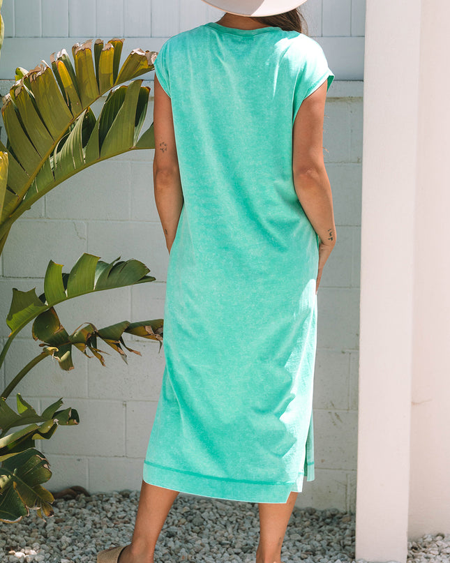 Carrot Pocketed T-shirt Long Dress