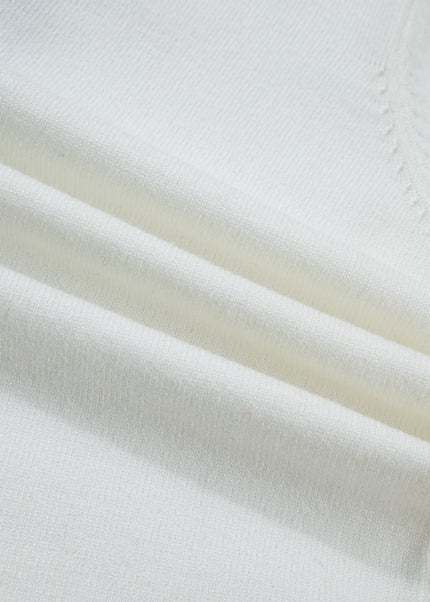 White Knitted Leopard Ruffle Patchwork Button Down Cropped Cardigan