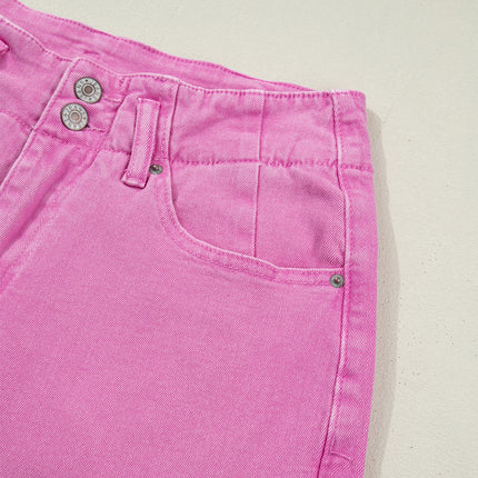 Mist 2-Button High Waist Flared Bottom Jeans