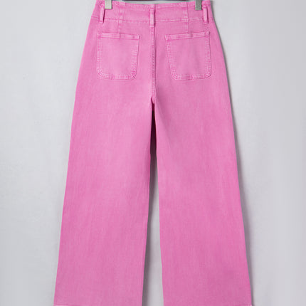 Mist 2-Button High Waist Flared Bottom Jeans