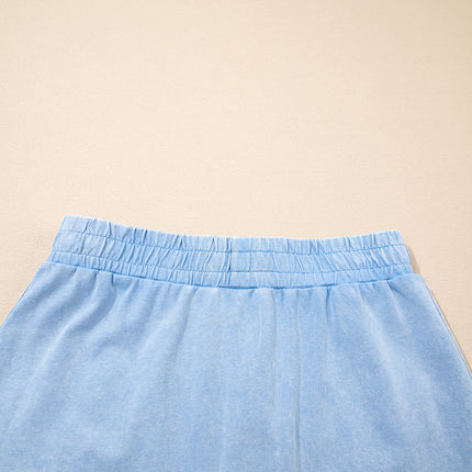 Myosotis 2 Pieces Cotton Tank Top Lined Split Skirt Set