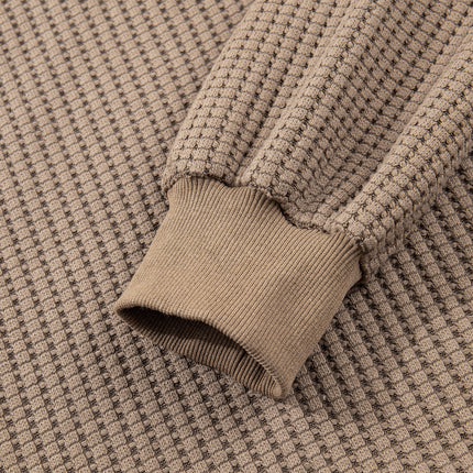 Casual Solid Color Textured Snap Button Collared Baggy Top