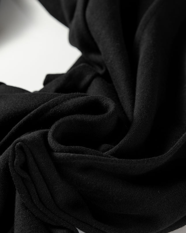 Black Seamed Drawstring High Waist Wide Leg Sweatpants
