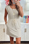 Beige Stripe / S / 95%Cotton+5%Elastane