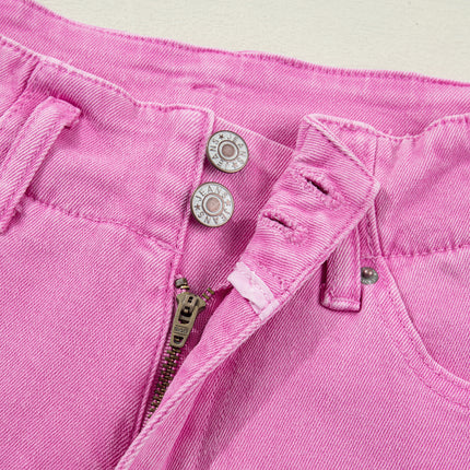 Mist 2-Button High Waist Flared Bottom Jeans