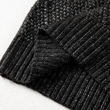 Cable Knit Drop Shoulder Sweater Dress