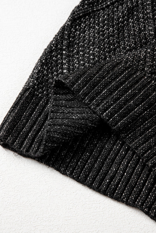 Cable Knit Drop Shoulder Sweater Dress