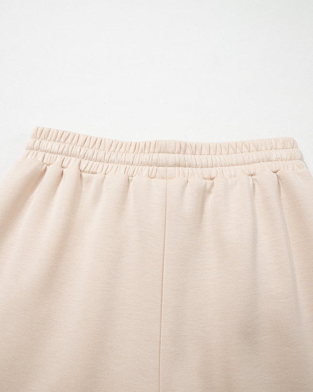 Jet Stream Embroidered Patched Pockets Drawstring Pants