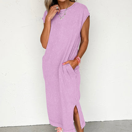 Carrot Pocketed T-shirt Long Dress