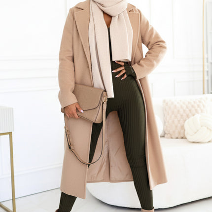 Khaki Ribbed Jumpsuit with Neckline