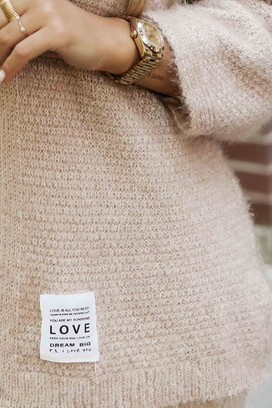 Beige Soft Knit Cardigan Stylish