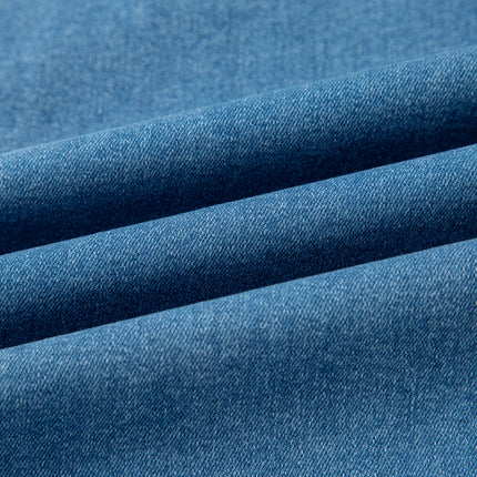 Dusk Blue Retro Washed Patch Pocket Loose Jeans