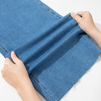 Dusk Blue Retro Washed Patch Pocket Loose Jeans