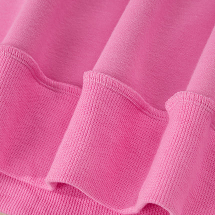 Bright Pink Oversize Drop Shoulder Reversible Mock Neck Sweatshirt