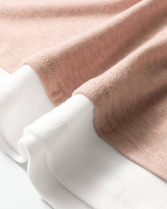 Smoke Gray False Two Piece Color Block Patchwork Long Sleeve Top