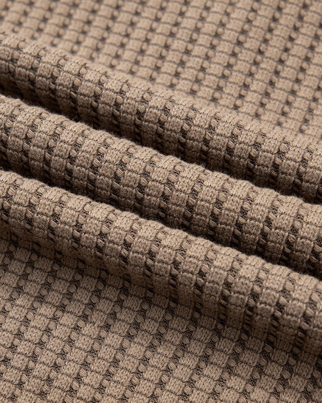 Casual Solid Color Textured Snap Button Collared Baggy Top