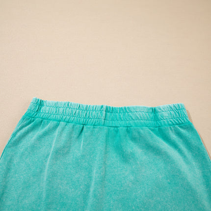 Myosotis 2 Pieces Cotton Tank Top Lined Split Skirt Set
