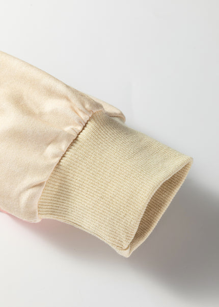 Khaki Washed French Terry Flower Print Sweatshirt