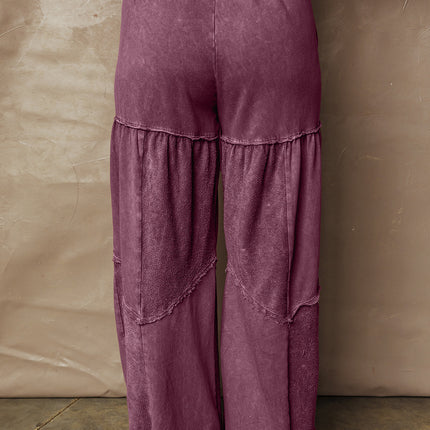 Ashleigh Blue Careys Tiered Wide Leg Patchwork Drawstring Pants