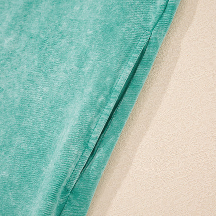 Sea Green Tank Mini Dress with Pockets