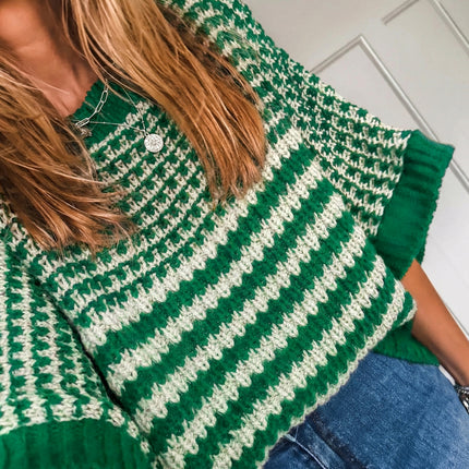 Red 3/4 Draped Sleeve Slouchy Sweater