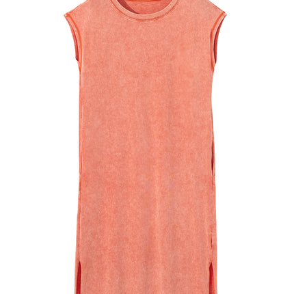 Carrot Pocketed T-shirt Long Dress