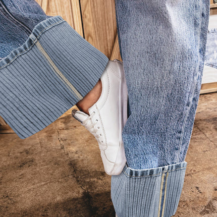 Ashleigh Blue Cuffed Straight Loose Jeans