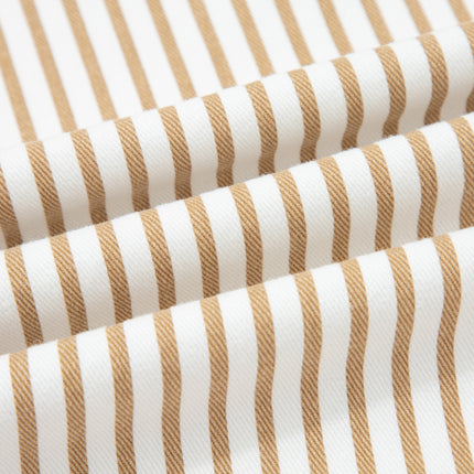 Khaki Stripe Casual Barrel Jeans