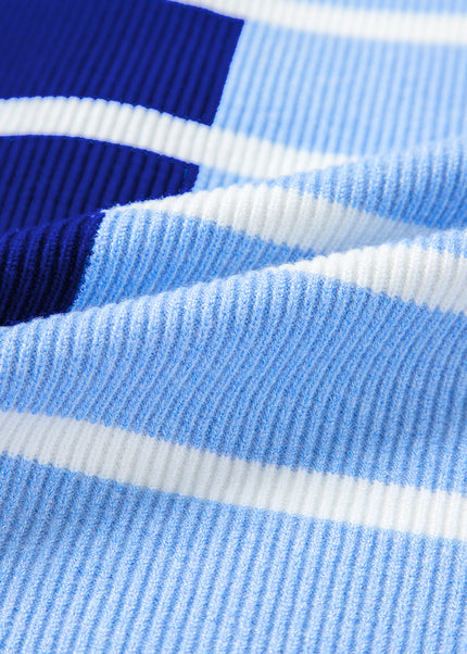 Black Stripe Colorblock Quarter Zip Collar Sweater Vest