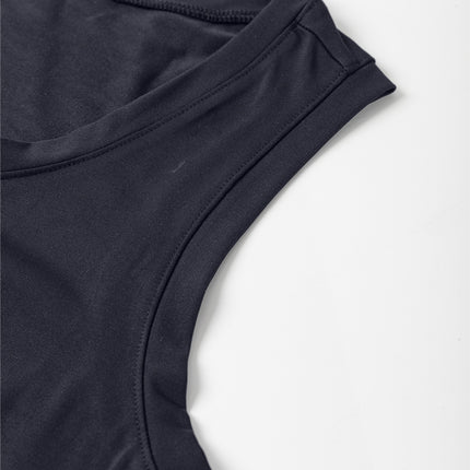 Black Casual Tank Style Tie Waist Pocketed Jogger Jumpsuit