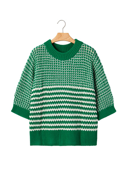 Red 3/4 Draped Sleeve Slouchy Sweater