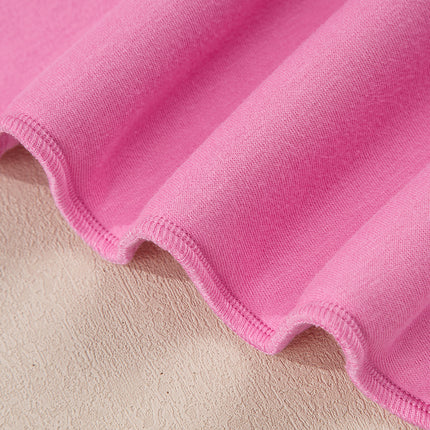 Bright Pink Oversize Drop Shoulder Reversible Mock Neck Sweatshirt