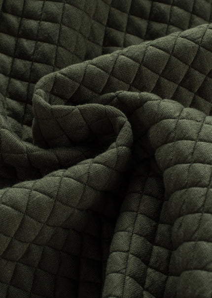 Black Retro Quilted Flap Pocket Button Shacket