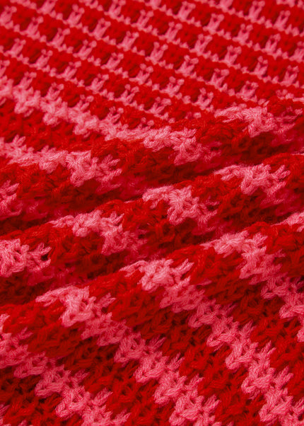 Red 3/4 Draped Sleeve Slouchy Sweater