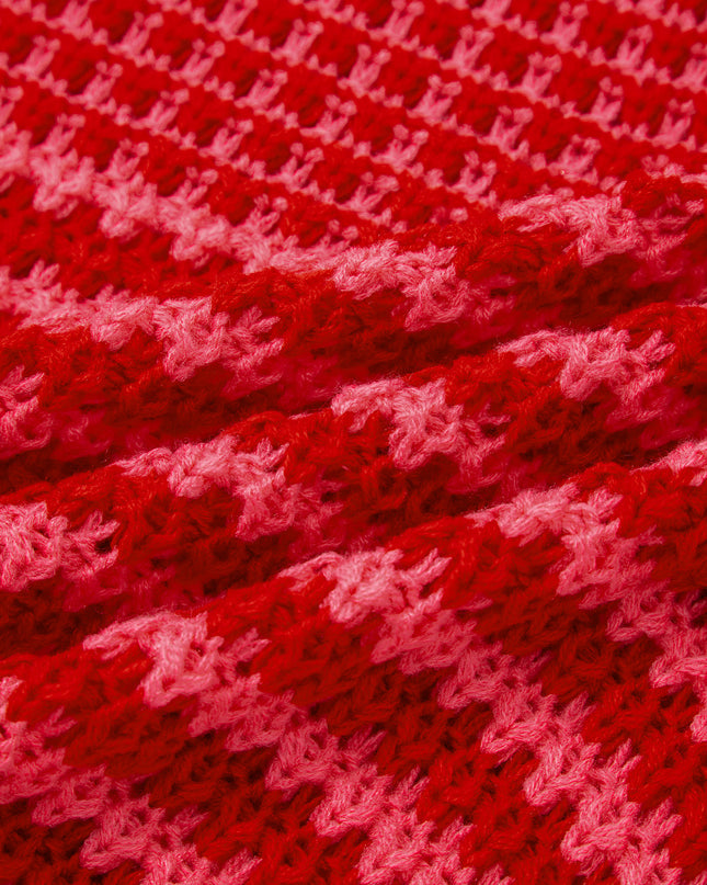 Red 3/4 Draped Sleeve Slouchy Sweater