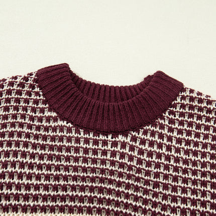 Red 3/4 Draped Sleeve Slouchy Sweater
