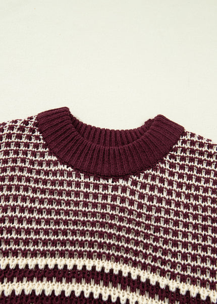 Red 3/4 Draped Sleeve Slouchy Sweater