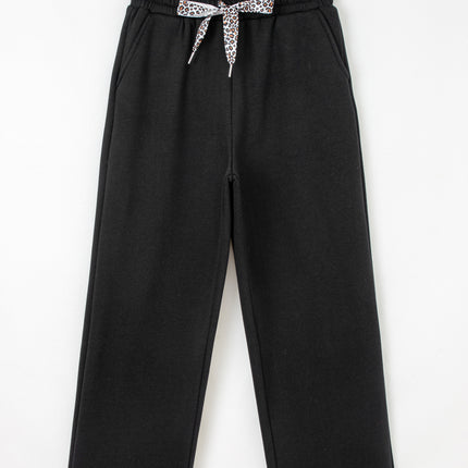 Black Elastic Waist Pants